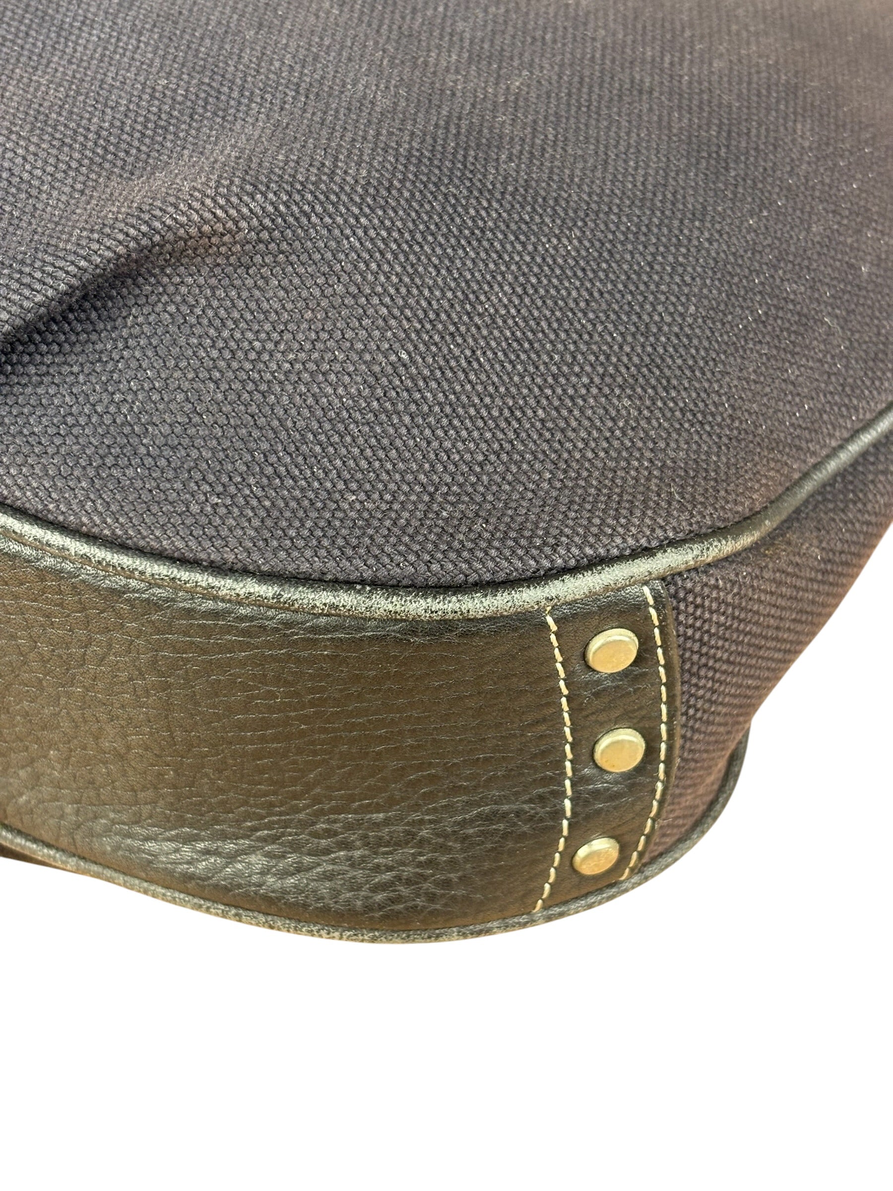 Burberry Vintage Black Canvas Crossbody Bag