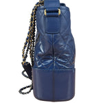 Chanel Navy Blue Leather Gabrielle Hobo Bag 2018