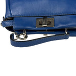 Fendi Navy Leather Peekaboo Micro Two-Way Bag