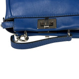 Fendi Navy Leather Peekaboo Micro Two-Way Bag