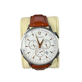 Movado Circa Chronograph White Dial Leather Strap