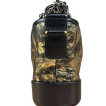 Chanel Metallic Gold/Black Leather Small Gabrielle Hobo Bag 1992