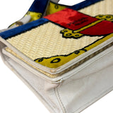 Prada Multicolor Velvet/Leather Trim Trompe L'oeil Cahier Crossbody Bag