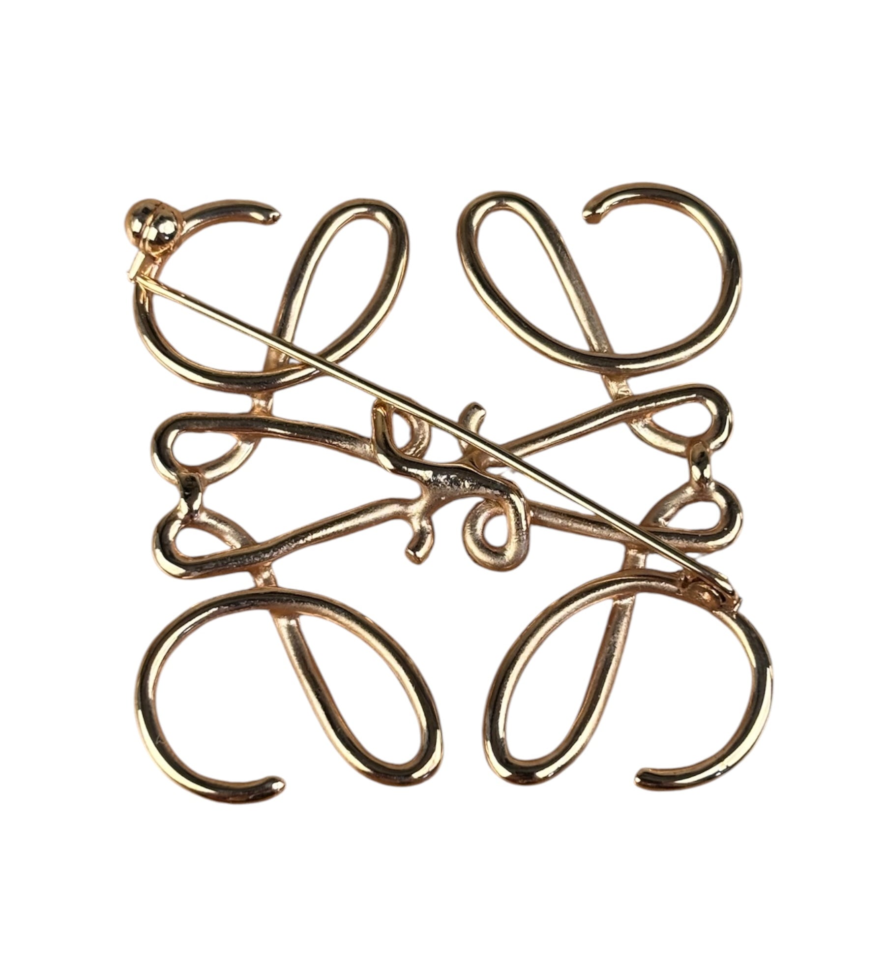 Loewe Gold Anagram Brooch