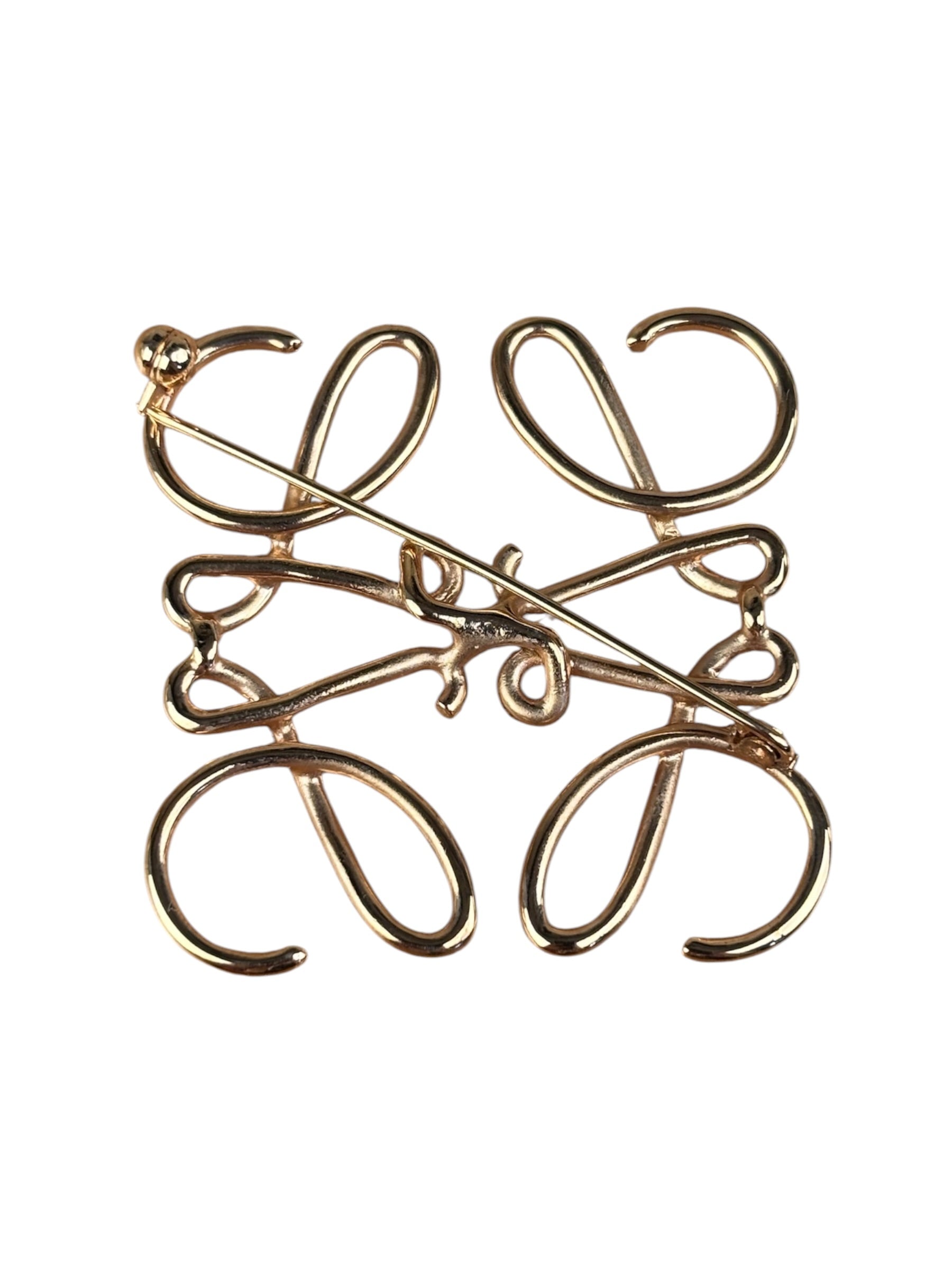 Loewe Gold Anagram Brooch