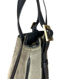 Loewe Suede Anagram Shoulder Tote Olive