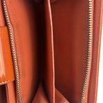 Chanel Peach Patent Quilted Compact Zip Wallet 2011