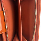 Chanel Peach Patent Quilted Compact Zip Wallet 2011