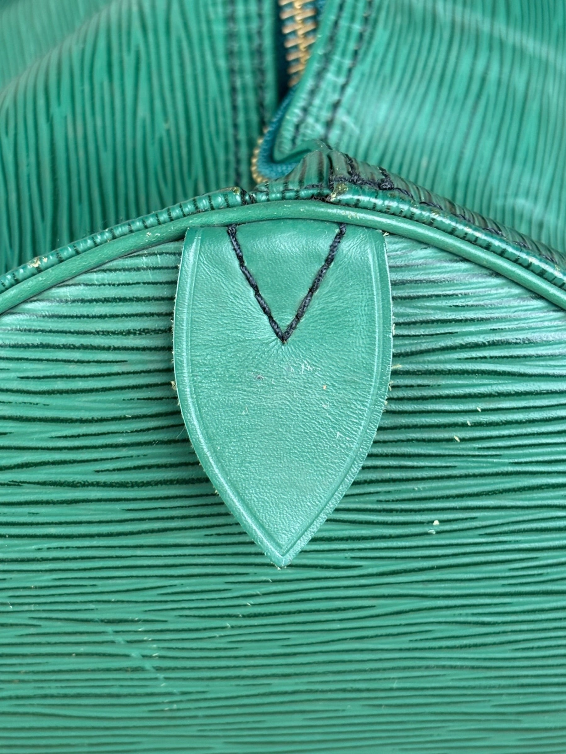 Louis Vuitton Vintage Borneo Green Epi Keepall Bag