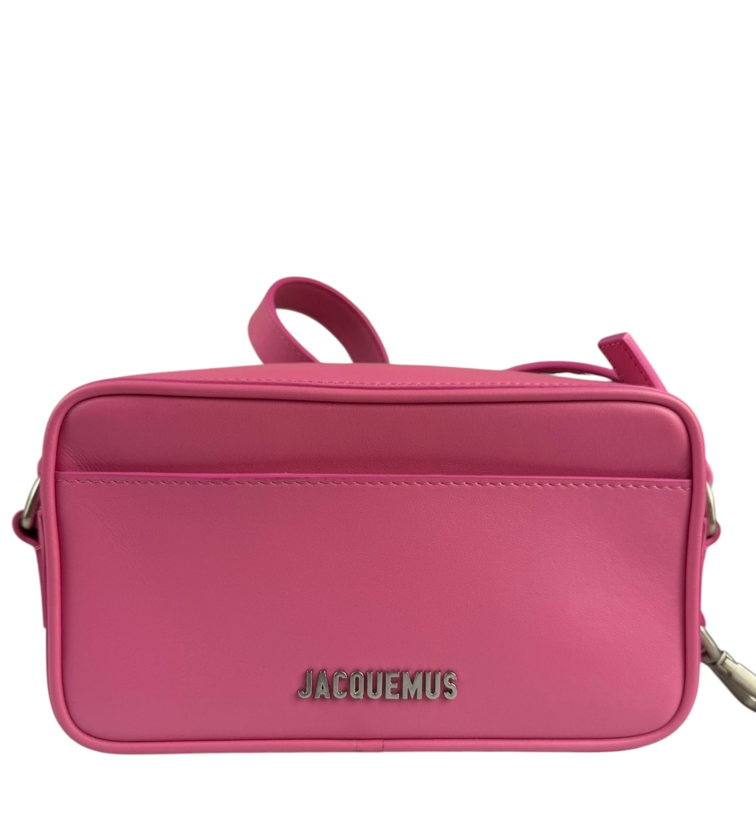 Jacquemus Le Baneto Zip Pink Leather Crossbody Bag