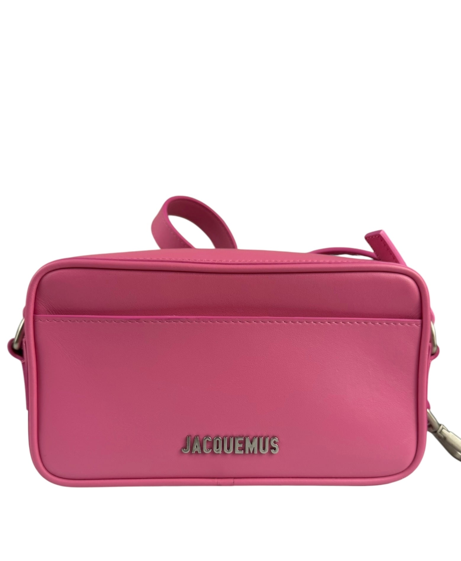 Jacquemus Le Baneto Zip Pink Leather Crossbody Bag