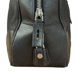 Prada Vintage Black Canvas Leather Trim Bowler Shoulder Bag