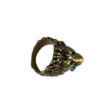 Gucci Crystal Lion Head Ring
