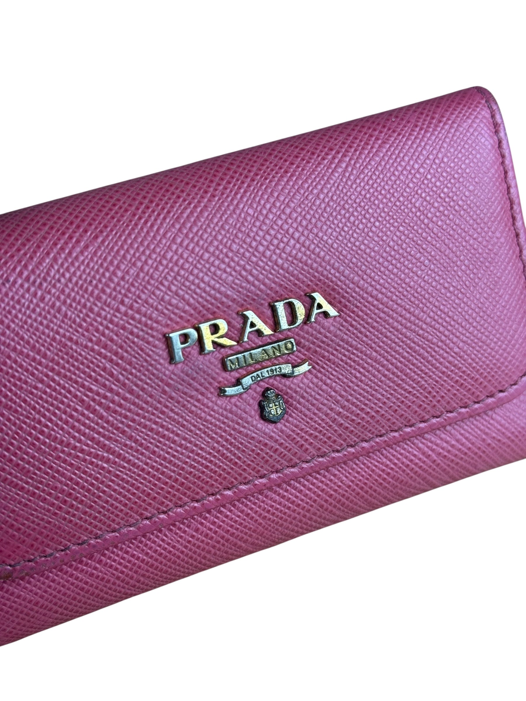 Prada Vintage Pink Compact Key Holder
