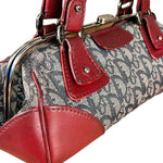 Christian Dior 2005 Doctor Bag Navy/Red Leather Trim