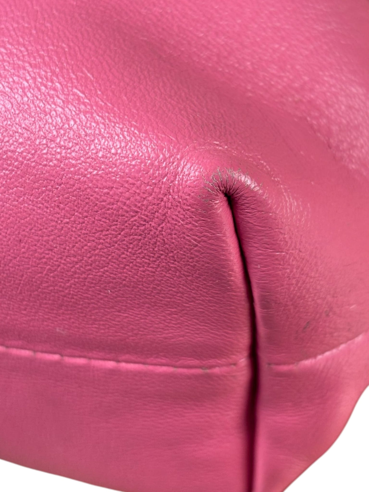 Jimmy Choo Pink Leather Micro Bob Bon Two-Way Bag
