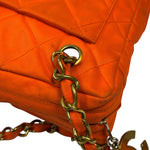 Chanel Orange Quilted Nylon Classic Jersey Camera Bag 2012