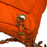 Chanel Orange Quilted Nylon Classic Jersey Camera Bag 2012