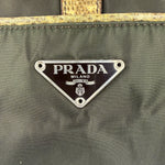 Prada Vintage Kakhi Green Nylon Shoulder Bag