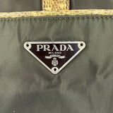 Prada Vintage Kakhi Green Nylon Shoulder Bag