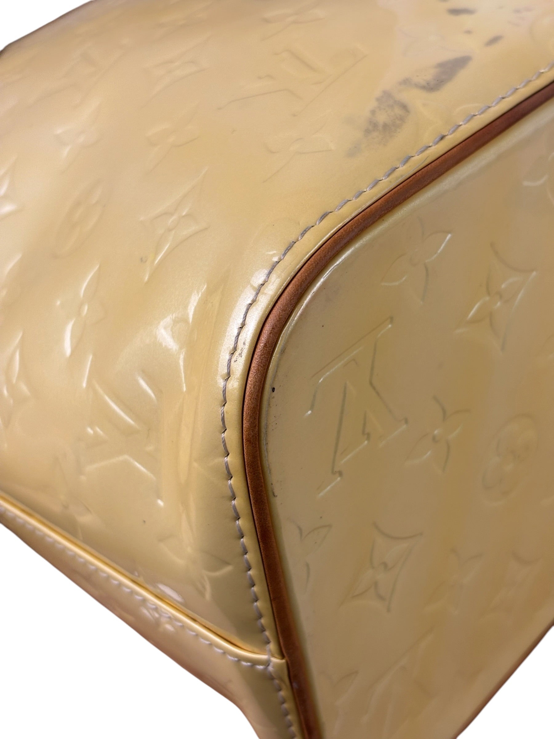 Louis Vuitton Yellow Vernis Houston Tote MM