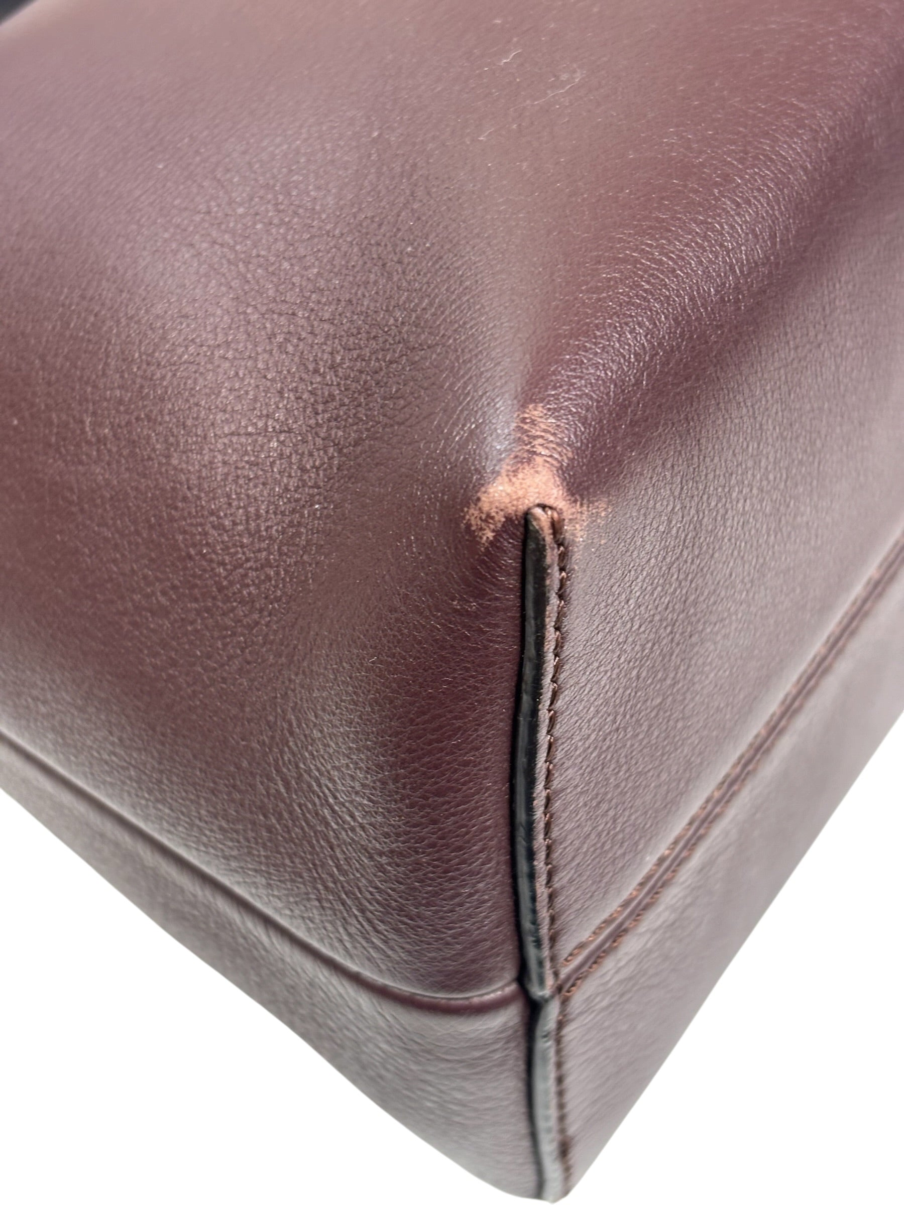 Fendi Burgundy By The Way 2 Way Boston Bag