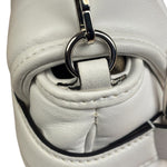 Gucci White Quilted Metelasse Leather Horsebit Chain Shoulder Bag