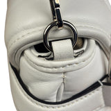 Gucci White Quilted Metelasse Leather Horsebit Chain Shoulder Bag