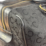 Celine Black Leather Wear Macadam Monogram Mini Boston Bag