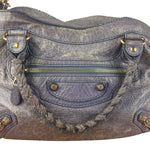 Balenciaga Vintage Distressed Purple Leather City Bag