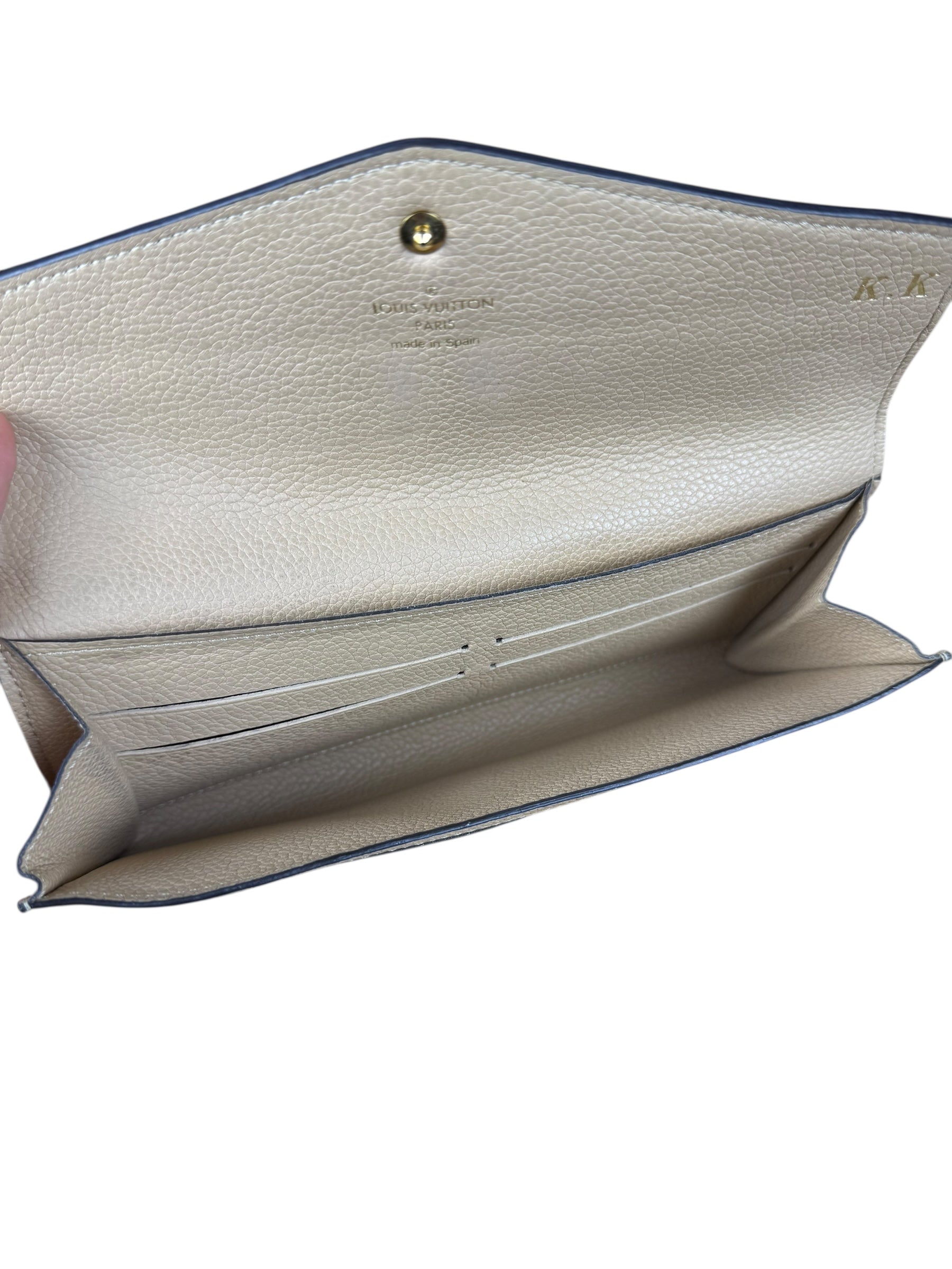 Louis Vuitton Empreinte Leather Beige Sarah Wallet