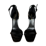 Saint Laurent Glossy Black Logo Heels