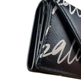 Balenciaga Black Papier Graffiti Trifold Wallet