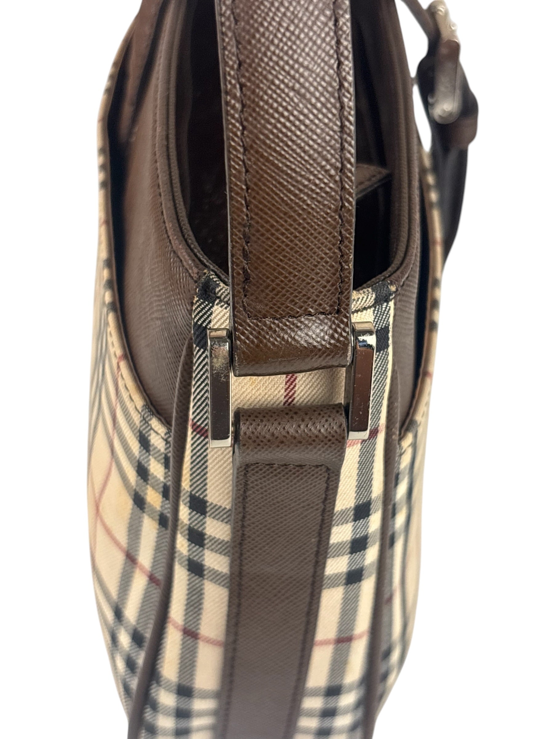 Burberry Brown Leather House Shoulder Bag