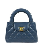 Chanel Blue Quilted Calfskin Nano Kelly Shopper Two-Way Bag 2023