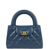 Chanel Blue Quilted Calfskin Nano Kelly Shopper Two-Way Bag 2023