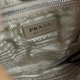 Prada Vintage Beige Nylon/Leather Logo Handbag