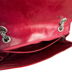 Chanel Red Patent Chocolate Bar Chain Flap Bag 2000