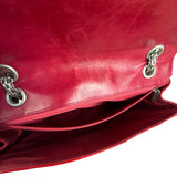 Chanel Red Patent Chocolate Bar Chain Flap Bag 2000