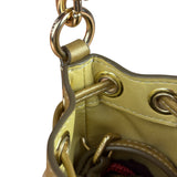 Coach Yellow Gold Mini Bucket Crystal Two-Way Bag