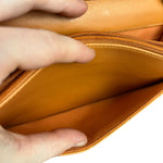 Chanel Orange Patent Leather Flap Wallet on Chain Bag