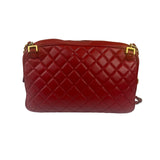 Chanel Red Quilted Leather Camera Bag 2012