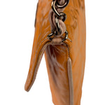 Chanel Orange Patent Leather Camellia Flap Pochette 2003