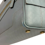 Gucci Blue Leather Micro GG Bowler Bag