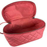 Chanel 2018 Pink Quilted PVC Vanity Zip Backpack