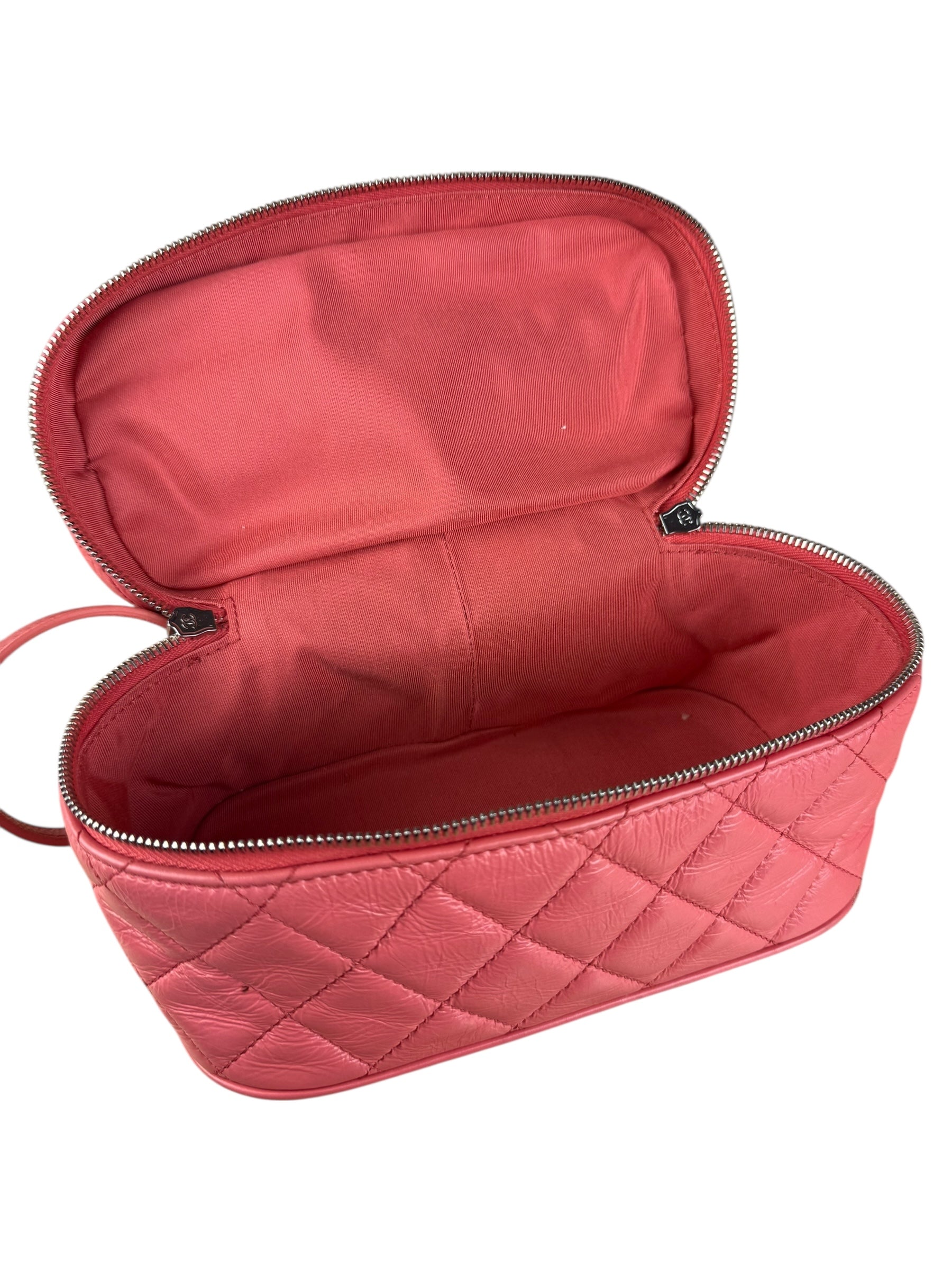 Chanel 2018 Pink Quilted PVC Vanity Zip Backpack