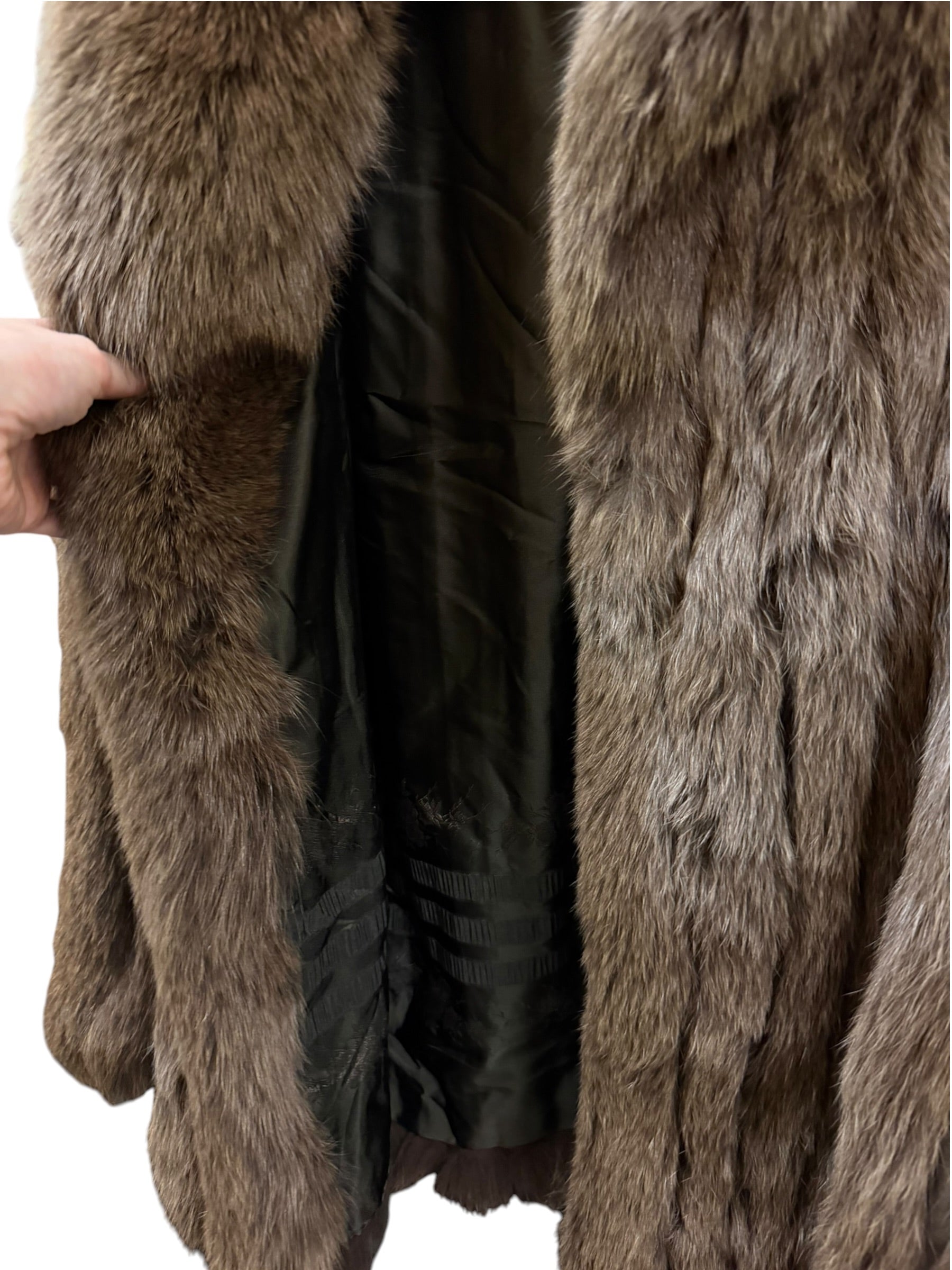 Vintage Saga Light Brown Fox Fur Coat