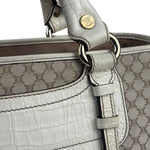 Celine Beige Leather Trim Macadam Boogie Tote