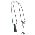 Christian Dior Vintage Logo Plate Pendant Necklace