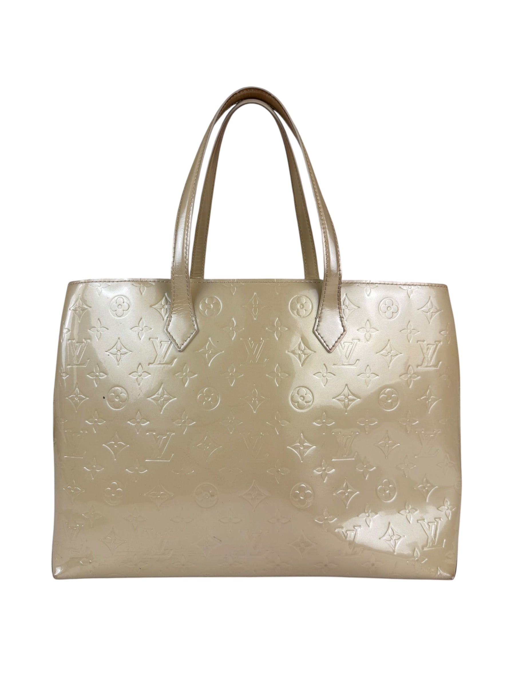 Louis Vuitton Yellow Vernis Wilshire Tote MM